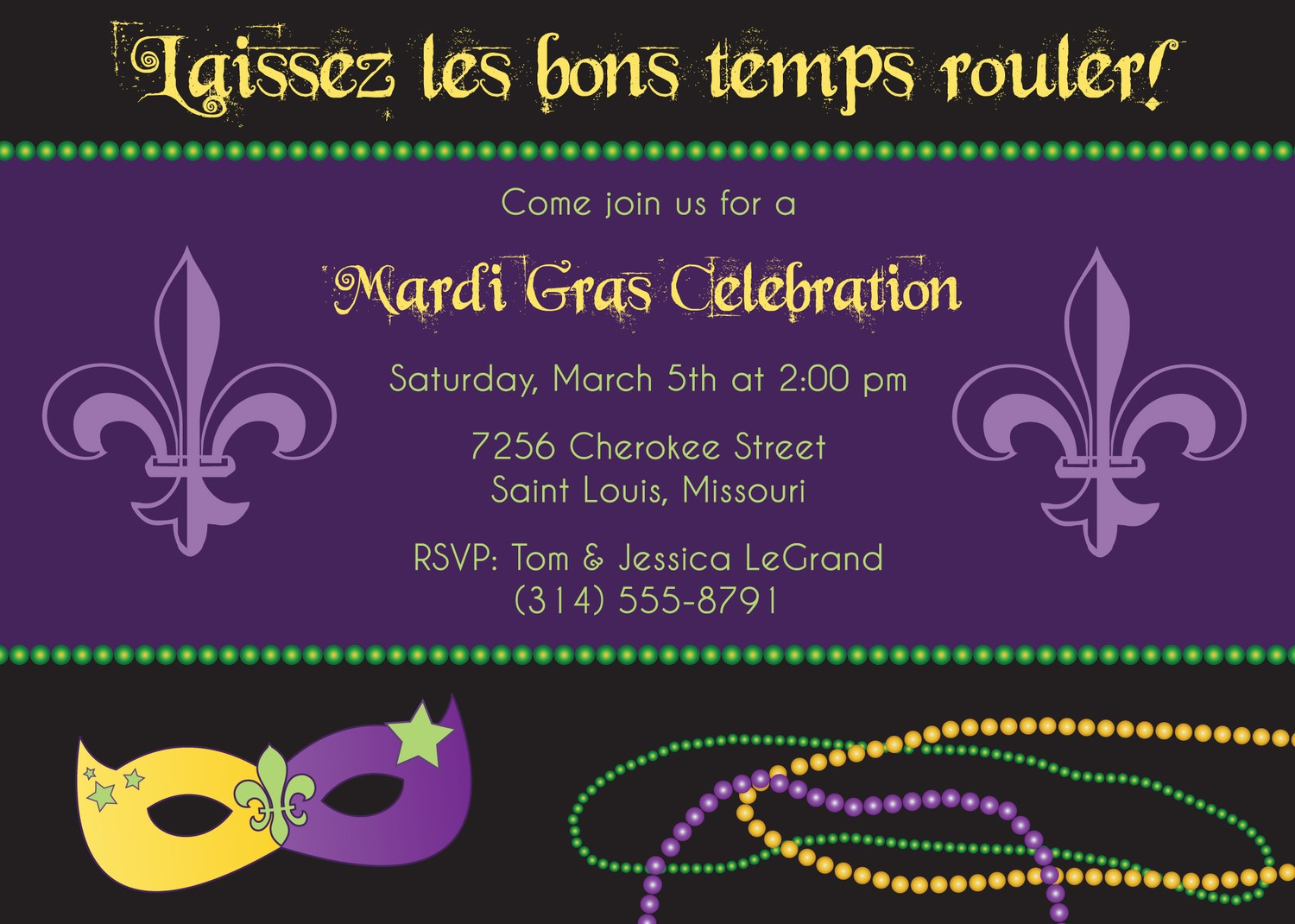 Party Invitation Template Mardi Gras Party Invitations Party regarding sizing 1500 X 1070