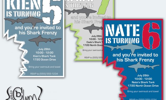 Party Invitation Template Shark Party Invitations Invitation with size 1500 X 1209