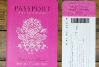 Passport To Love Booklet Travel Wedding Invitation Ditsy Chic with regard to sizing 889 X 900