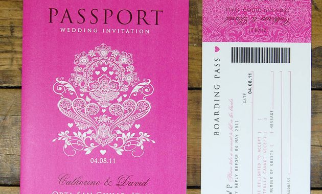 Passport To Love Booklet Travel Wedding Invitation Ditsy Chic with regard to sizing 889 X 900