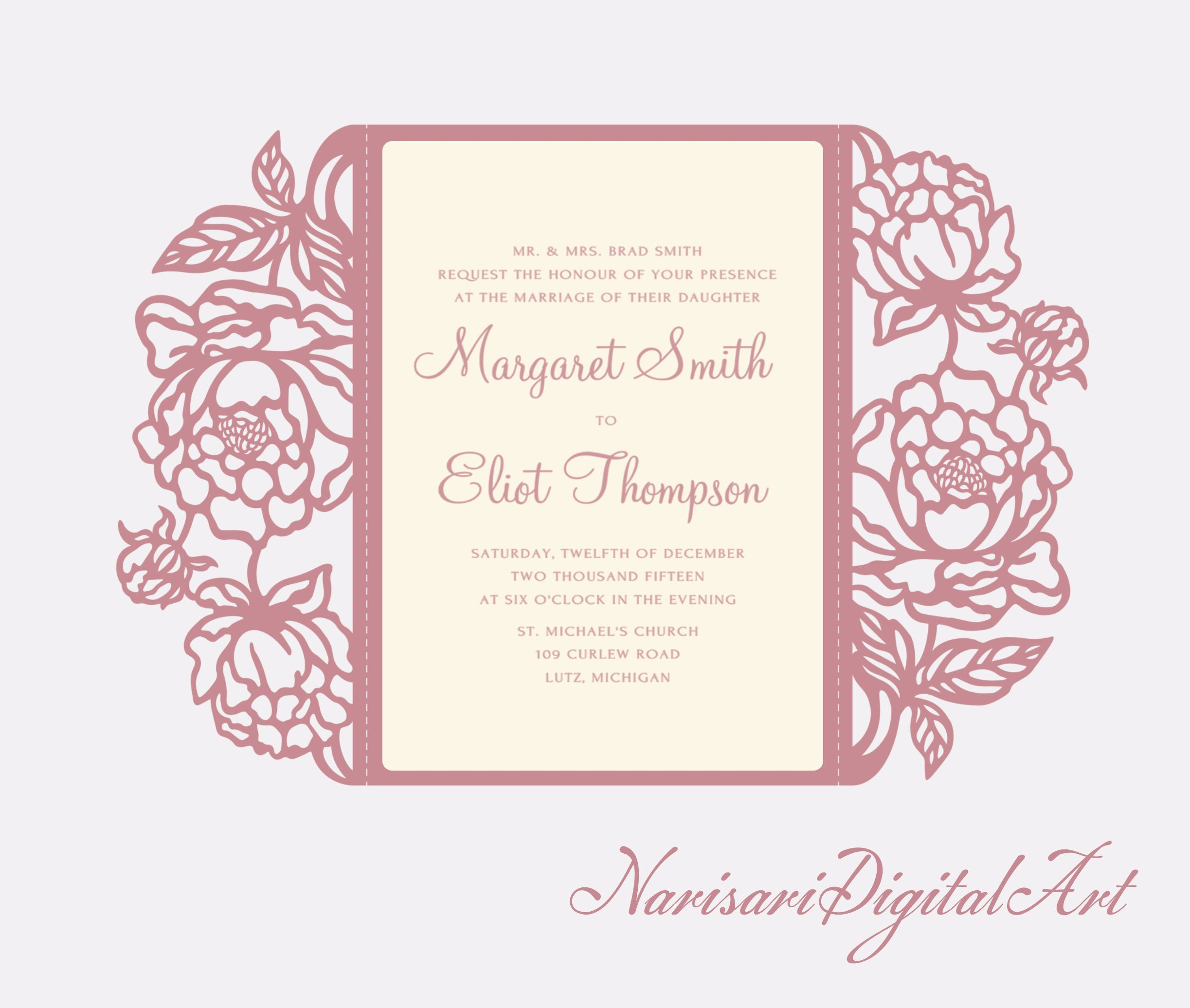 Download Gatefold Wedding Invitations Template Yorte