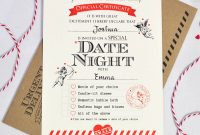 Personalised Date Night Certificate Eskimo Kiss Designs pertaining to dimensions 1024 X 1024