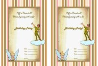 Peter Pan Birthday Invitations Birthday Printable throughout dimensions 1228 X 868