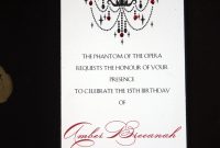 Phantom Of The Opera Invitations Lilsocialbutterflies On Etsy throughout dimensions 953 X 1500