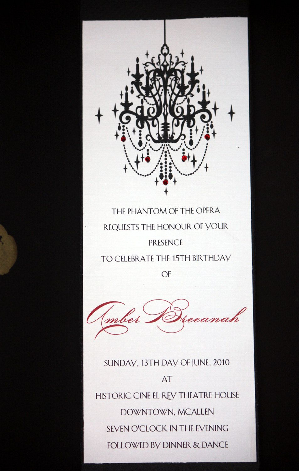 Phantom Of The Opera Invitations Lilsocialbutterflies On Etsy throughout dimensions 953 X 1500