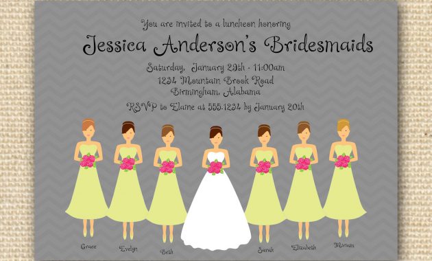 Photo Bridesmaid Luncheon Invitation Sayings Bridesmaids Image within sizing 1500 X 1500