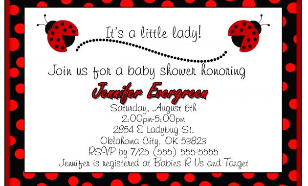 Photo Butterfly Ladybug Ba Shower Invitations Image inside size 2100 X 1500