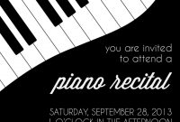 Piano Recital Invitation Custom Etsy pertaining to sizing 1086 X 1500