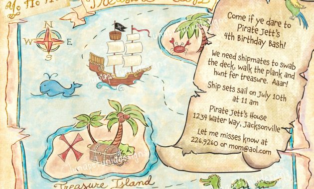 Pirate Treasure Map Invitation Lets Party Treasure Maps pertaining to measurements 1500 X 1071