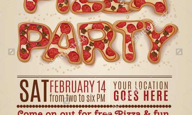 Pizza Party Invitation Template Free Invitation Templates Design with sizing 1159 X 1600