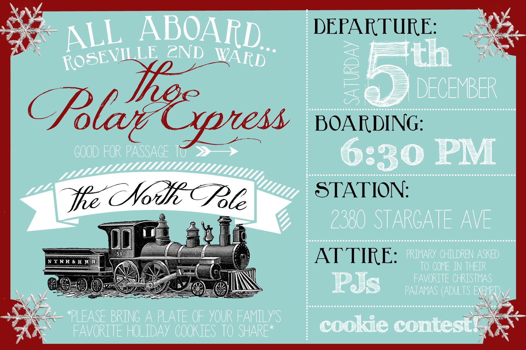 Polar Express Party Invitation Christmas Polar Express Party in measurements 1800 X 1200