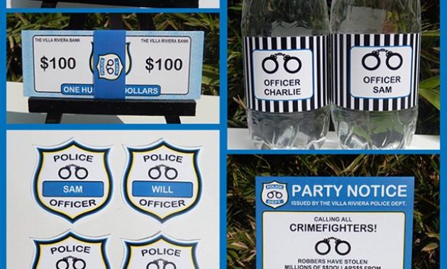 Police Party Printables Invitations Decorations In 2018 Police pertaining to proportions 615 X 1431