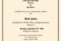 Political Fundraiser Flyer Political Fundraiser Invitation Wording in proportions 1275 X 1650