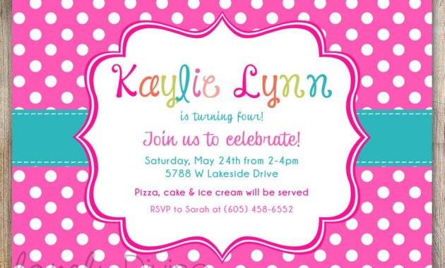 Polka Dots Invitations Templates Free Download Pink Dot With pertaining to size 960 X 960