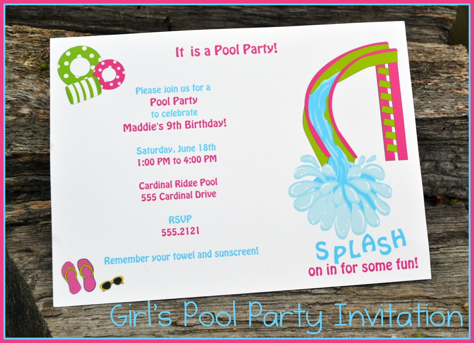 Pool Party Invitations Designs Tedxumkc Decoration Wedding inside dimensions 1600 X 1157