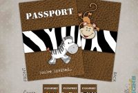 Printable Jungle Safari Passport Birthday Party Invitation Etsy for dimensions 1500 X 1406