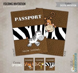 Printable Jungle Safari Passport Birthday Party Invitation Etsy for dimensions 1500 X 1406