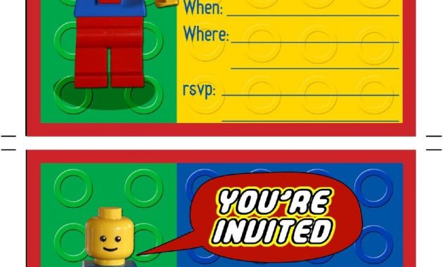 Printable Lego Birthday Invitations Scribd Aarons Party In 2018 intended for measurements 839 X 1350