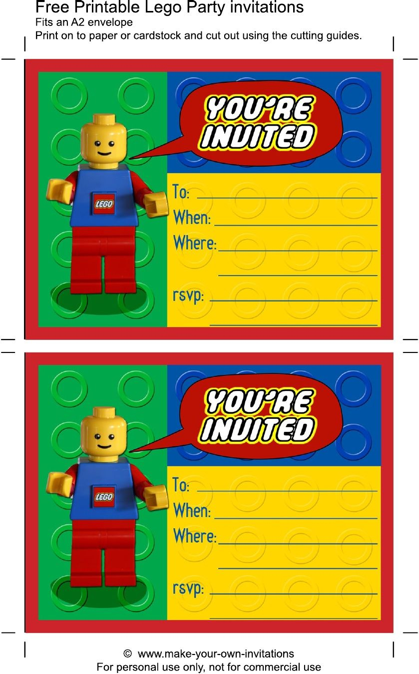 Printable Lego Birthday Invitations Scribd Aarons Party In 2018 intended for measurements 839 X 1350