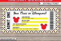 Printable Ticket To Disneyland Surprise Trip To Disneyland with regard to dimensions 1300 X 1020