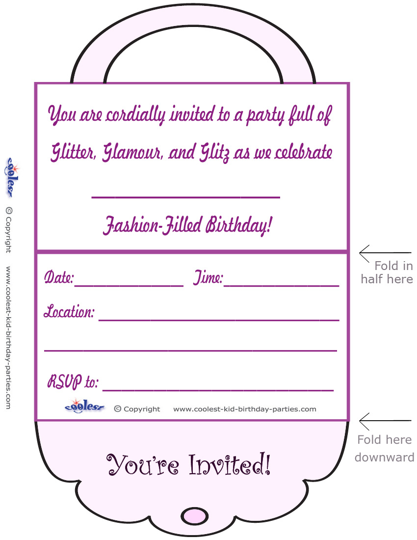 Purse Invitation Template Best Purse Image Ccdbb in dimensions 850 X 1100