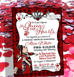 Queen Of Hearts Invitation in dimensions 1154 X 1200