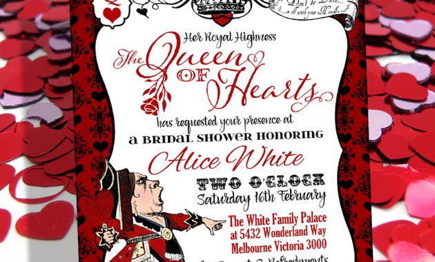 Queen Of Hearts Invitation in dimensions 1154 X 1200