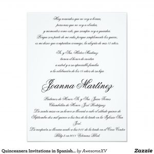 Quinceanera Invitations In Spanish 425 X 55 In 2018 Beckys for size 2212 X 2212