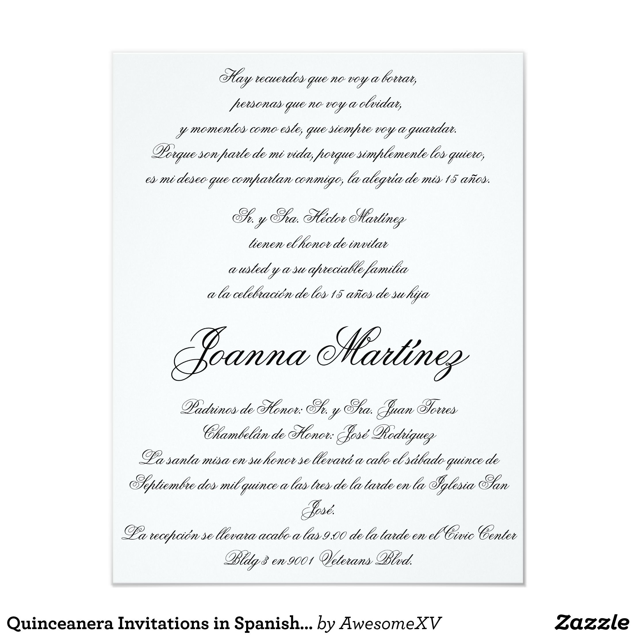 Quinceanera Invitations In Spanish 425 X 55 In 2018 Beckys pertaining to dimensions 2212 X 2212