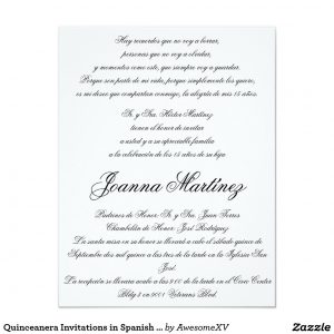 Quinceanera Invitations In Spanish 425 X 55 In 2018 Invitations with regard to proportions 1104 X 1104