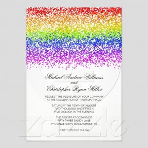 Rainbow Paint Heart Lesbian Wedding Bridesmaid Invitation Zazzle regarding sizing 1024 X 1024