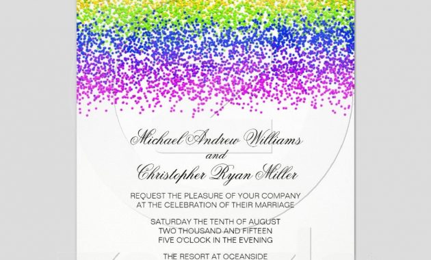 Rainbow Paint Heart Lesbian Wedding Bridesmaid Invitation Zazzle regarding sizing 1024 X 1024