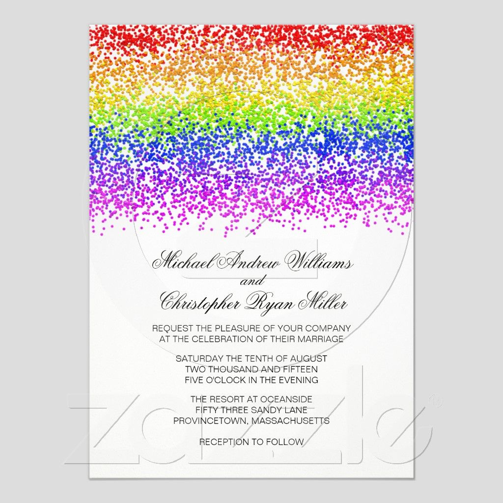 Rainbow Paint Heart Lesbian Wedding Bridesmaid Invitation Zazzle regarding sizing 1024 X 1024