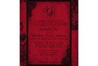 Red Black Lace Gothic Wedding Invitation Card In 2018 Christian regarding size 1104 X 1104