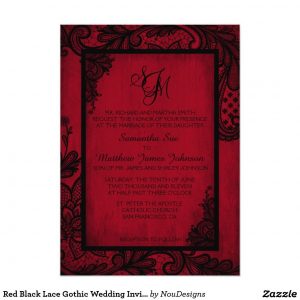 Red Black Lace Gothic Wedding Invitation Card In 2018 Christian regarding size 1104 X 1104