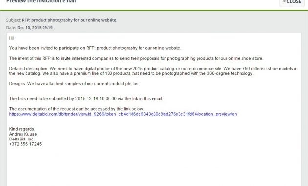 Request For Proposal Email Example Of Rfp Invitation Email Template with regard to measurements 1100 X 724