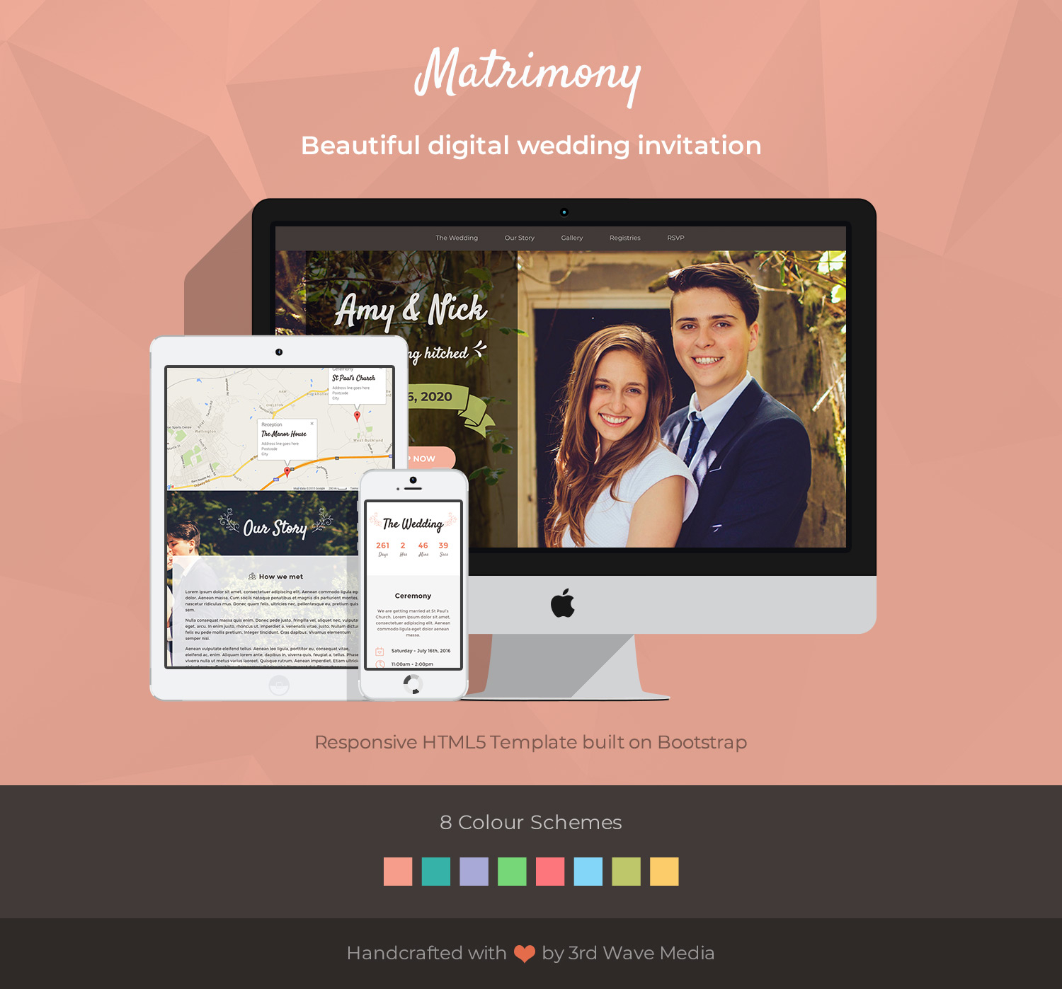 Responsive Wedding Invitation Template Matrimony with dimensions 1500 X 1398