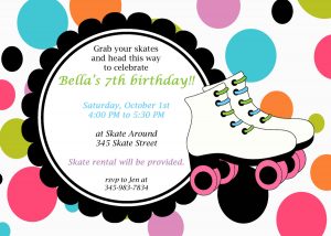 Roller Skating Birthday Party Invitations Roller Skating Birthday pertaining to measurements 1500 X 1071