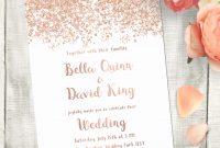 Rose Gold Wedding Invitation Simple Printable Invitation Rose Gold with regard to sizing 3636 X 4721