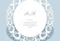 Round Lace Frame Wedding Invitation Template Stock Vector throughout dimensions 1300 X 1390