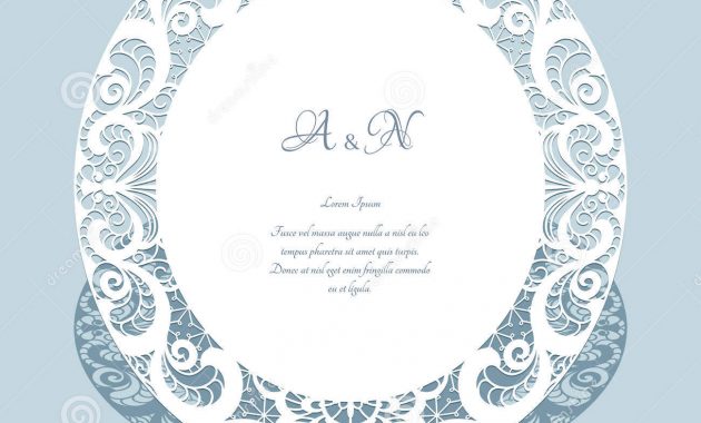 Round Lace Frame Wedding Invitation Template Stock Vector throughout dimensions 1300 X 1390