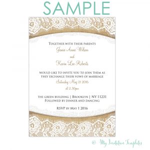 Rustic Burlap And Lace Wedding Invitation Template Sample Rs regarding proportions 1000 X 1000