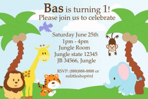 Safari Birthday Invitation Template Jungle Theme In 2018 in proportions 1600 X 1067