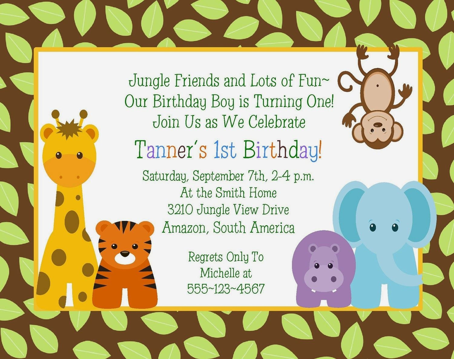 Safari Themed Ba Shower Invitation Templates Safari Themed In regarding proportions 1500 X 1186