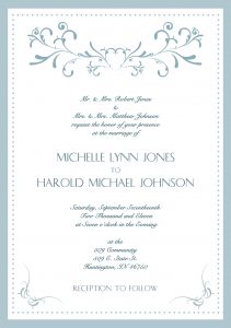 Sample Wedding Invitation Card Luxury Formal Invitation Template throughout sizing 2291 X 3256