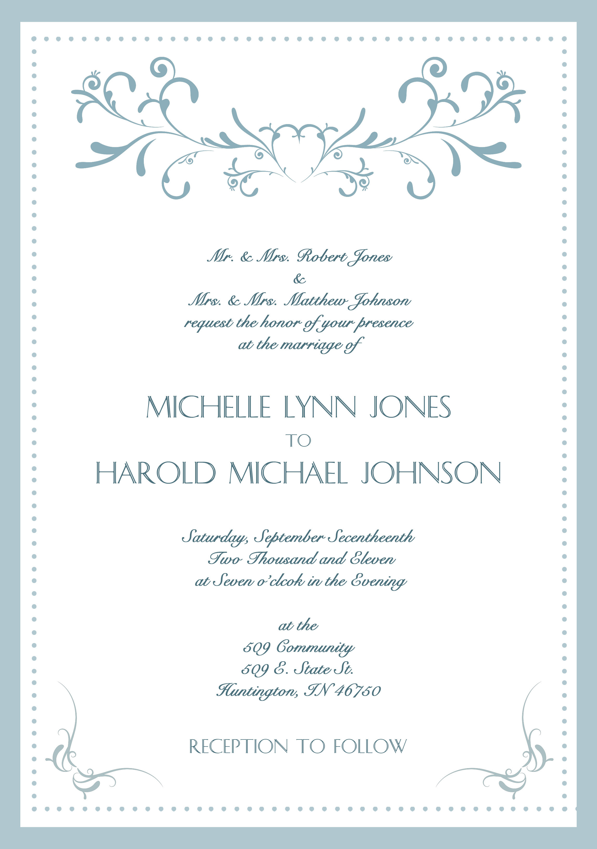 Sample Wedding Invitation Card Luxury Formal Invitation Template throughout sizing 2291 X 3256