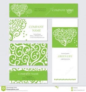 Set Of Business Or Invitation Cards Templates Stock Vector inside dimensions 1300 X 1390