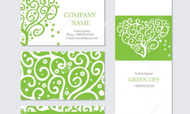 Set Of Business Or Invitation Cards Templates Stock Vector inside dimensions 1300 X 1390