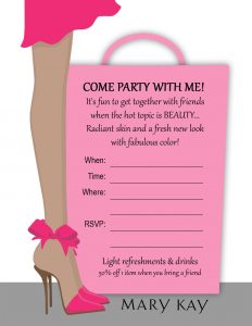 Skin Care Event Invitation Invitation Templates Kbd8907a Mary Kay in dimensions 1299 X 1677