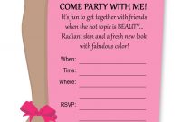 Skin Care Event Invitation Invitation Templates Kbd8907a Mary Kay pertaining to dimensions 1299 X 1677